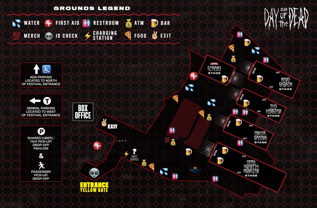 Hard Day of the Dead festival map