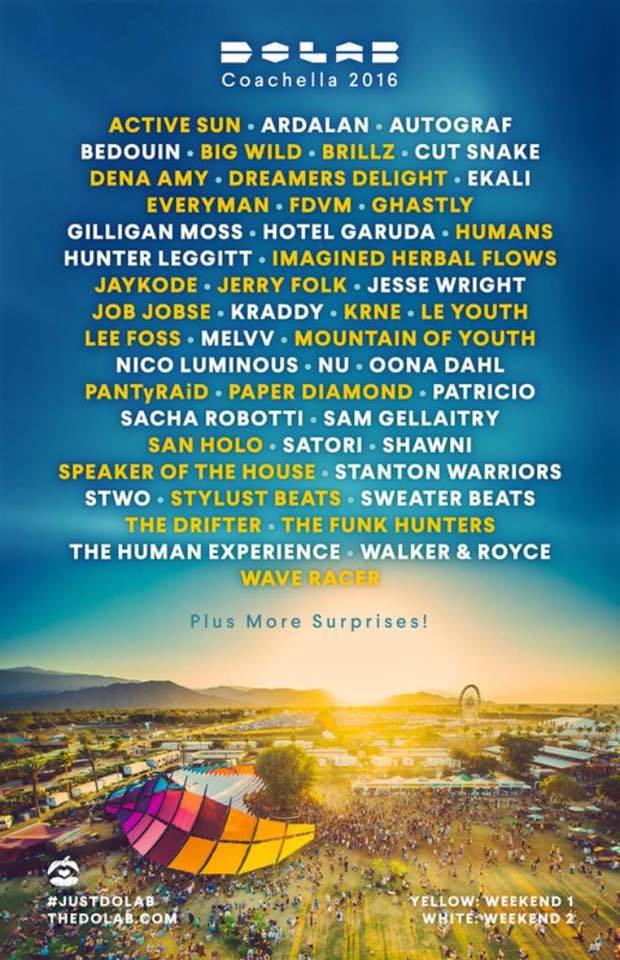 The Do Lab Coachella 2016 Lineup!