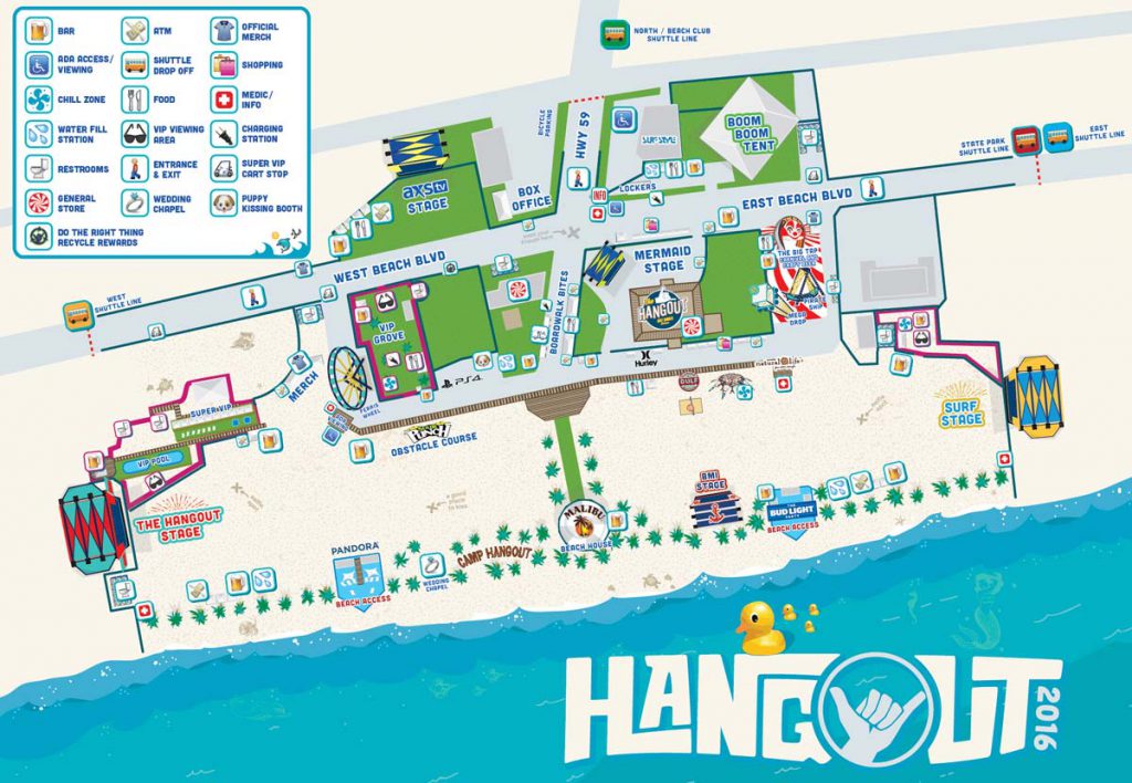 Hangout Music Festival 2016 Map