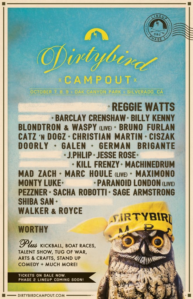 Dirtybird Campout 2016 Phase 1 Lineup