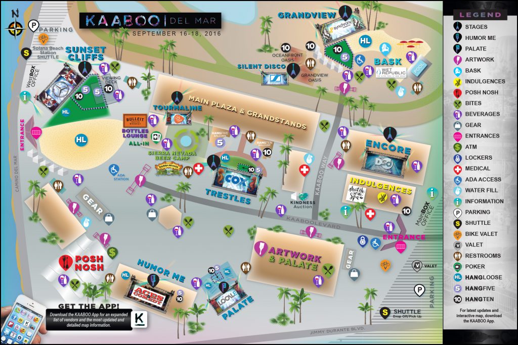 KAABOO 2016 Map