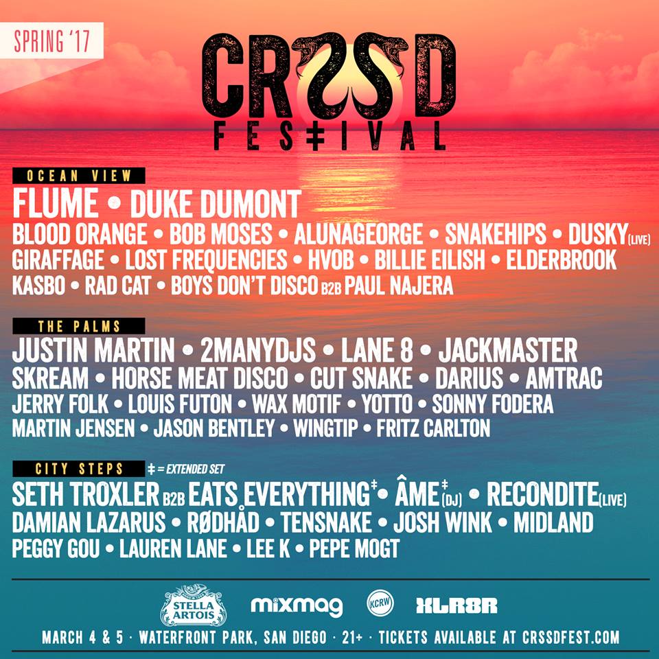 CRSSD Festival Spring 2017 Phase 1 Lineup