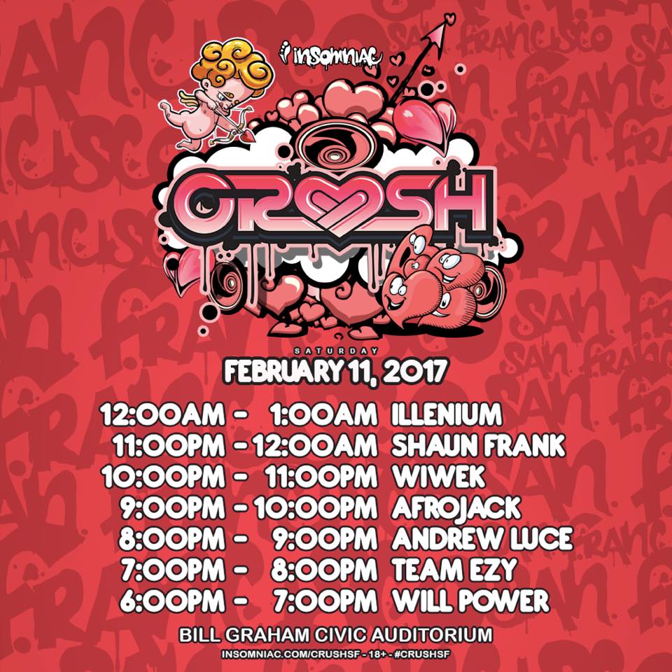 Crush SF 2017 Set Times