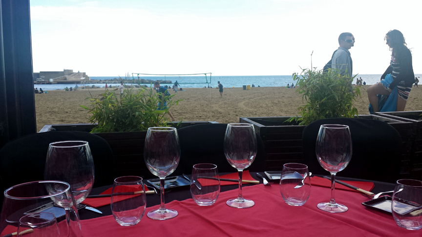 Lunch at the Beach at Shôko Barcelona in Barcelona, Spain
