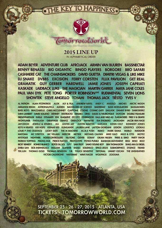 TomorrowWorld Lineup Entire Lineup Released