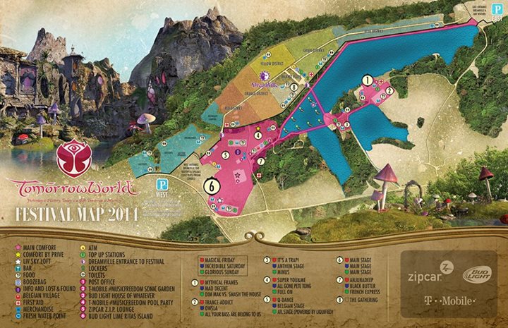 TommorowWorld Festival Map