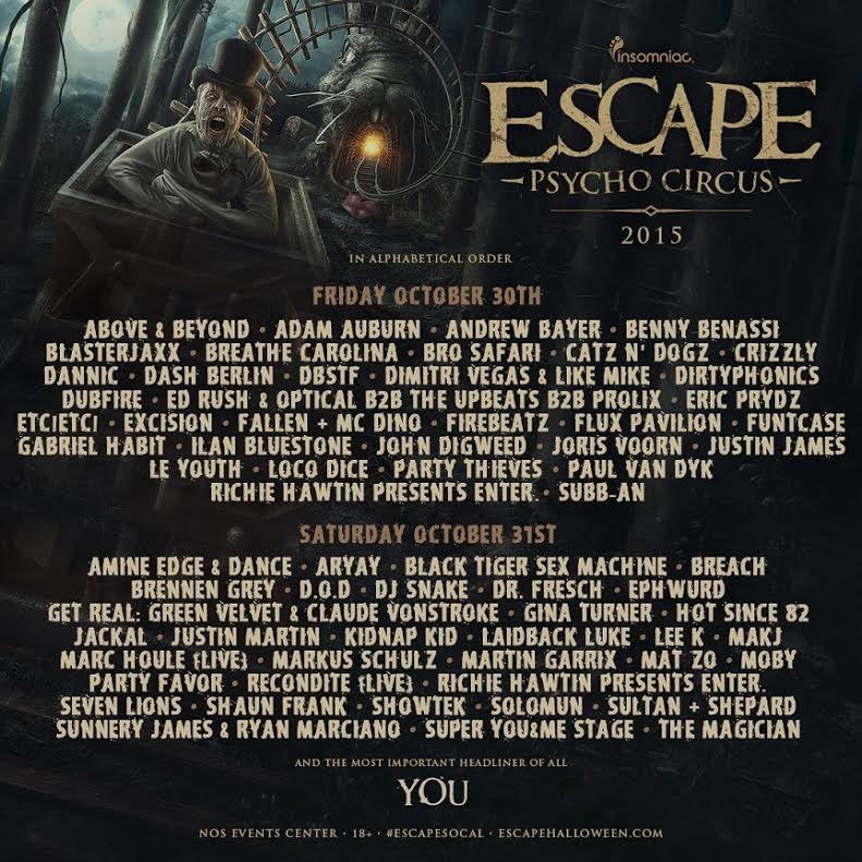 escape2015 lineup