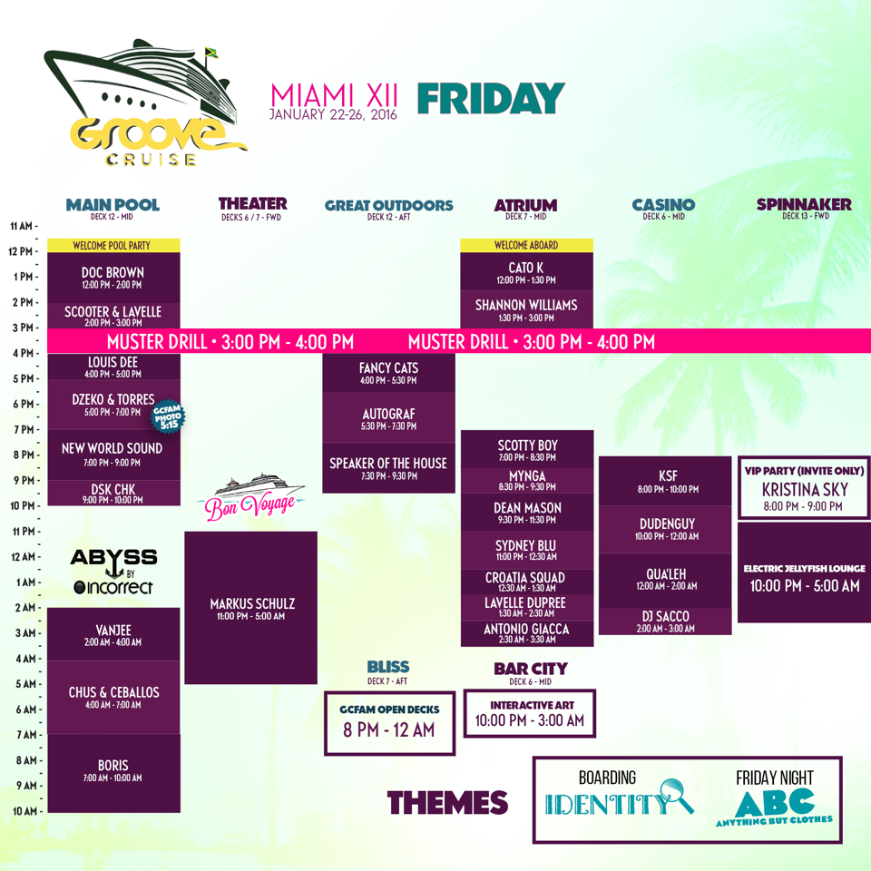 groove cruise set times