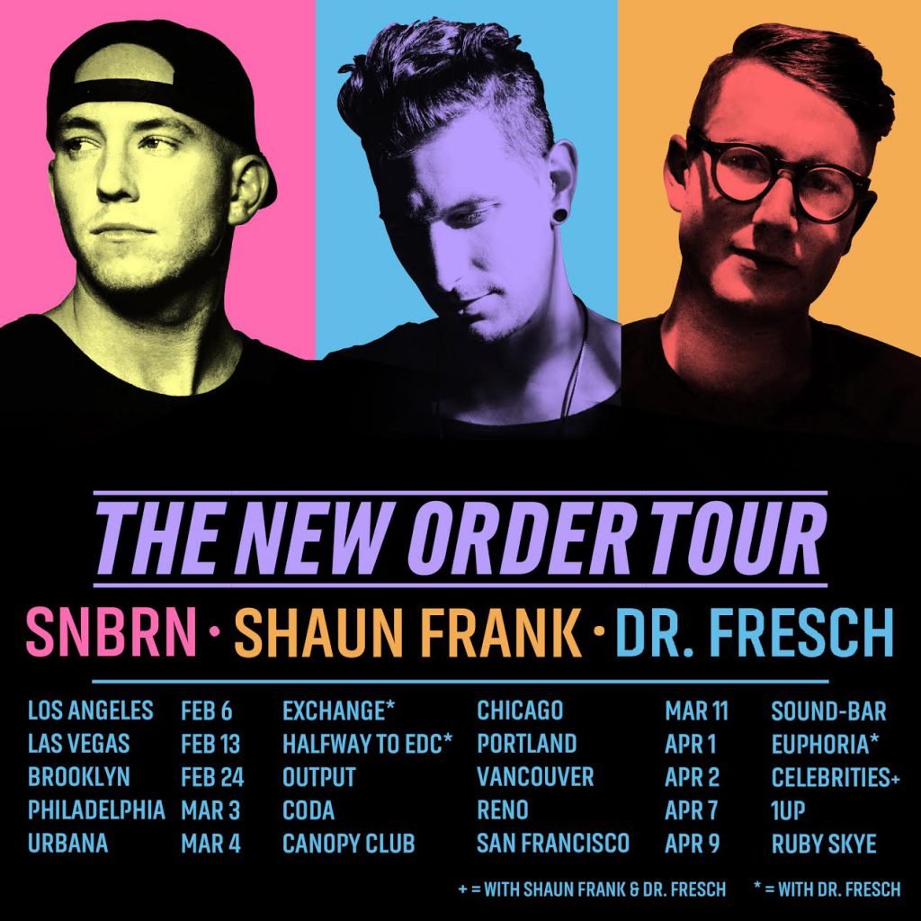 SNBRN, Shaun Frank, Dr. Fresch Begin "New Order Tour" EDM Identity