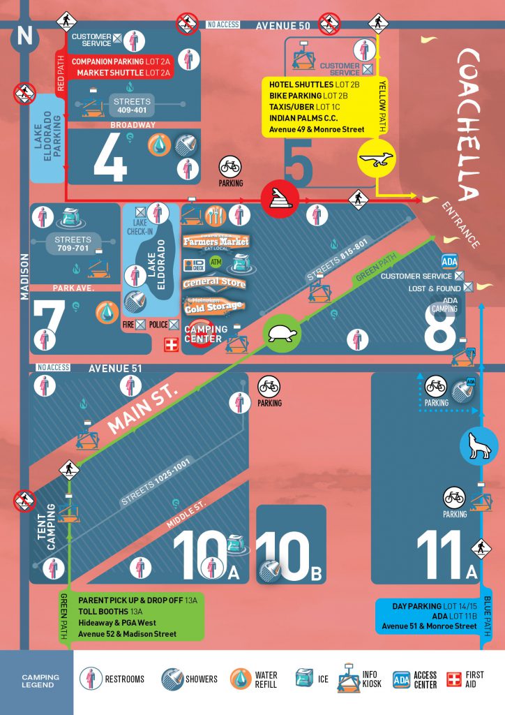 Coachella 2016 On-site Camping Map