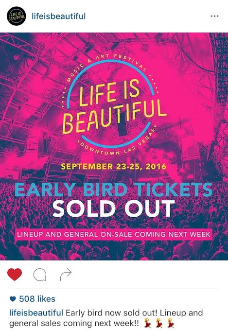 Life Is Beautiful 2016 Lineup