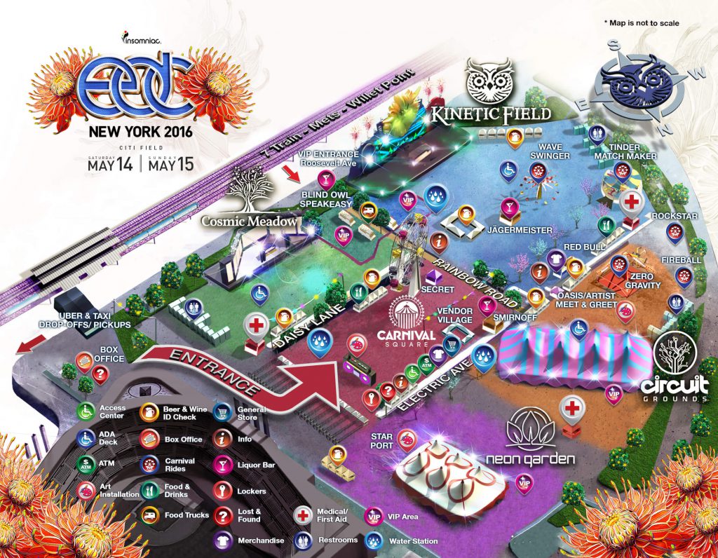 EDC New York 2016 Festival Map