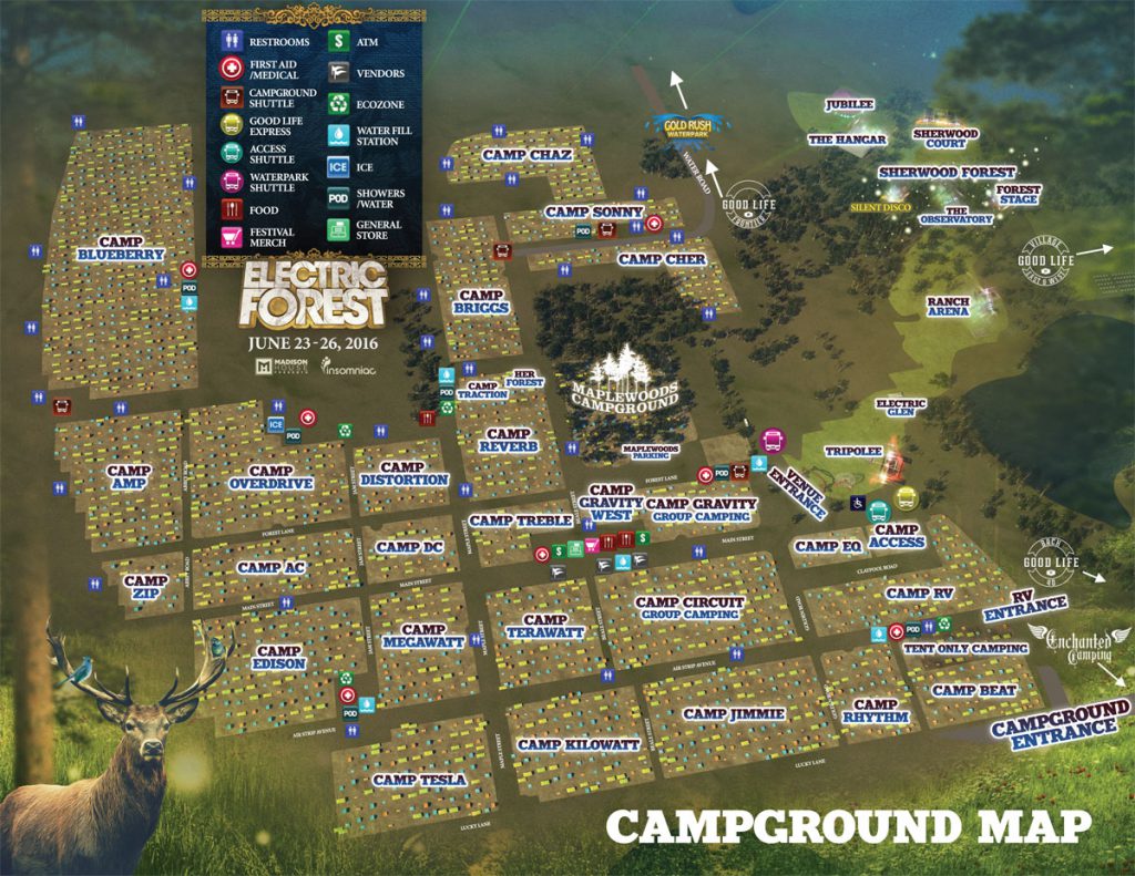 Electric Forest 2016 Map