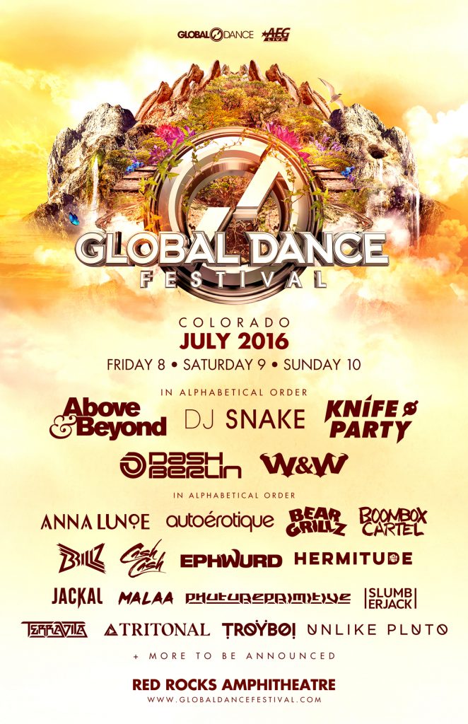 Global Dance Festival 2016 Colorado Lineup