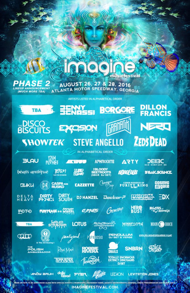 Imagine Music Festival 2016 Phase 2 Lineup
