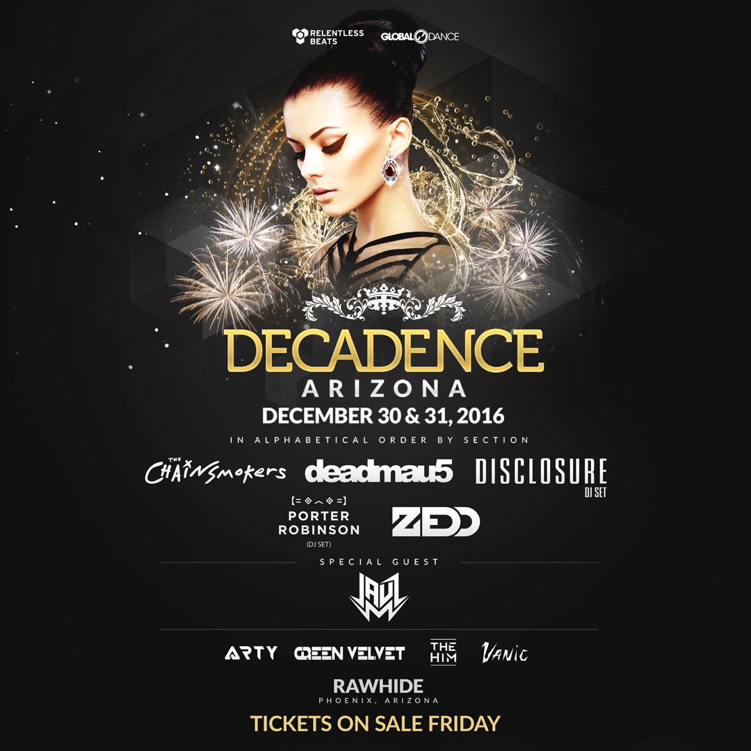 Decadence AZ 2016 | Phase One Artists Announced! | EDM Identity