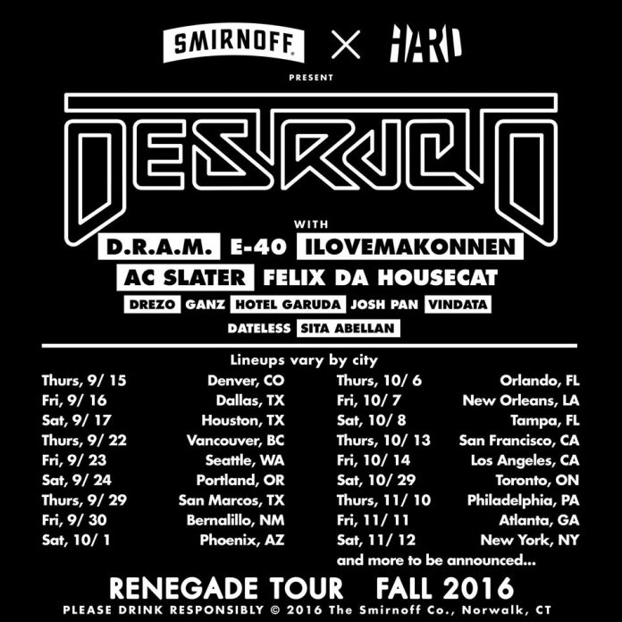 destructo tour dates