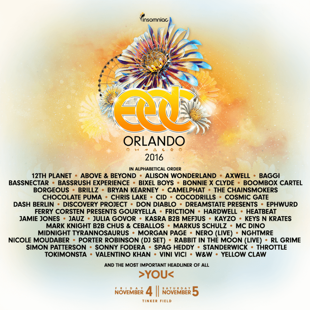 EDC Orlando 2016 Lineup