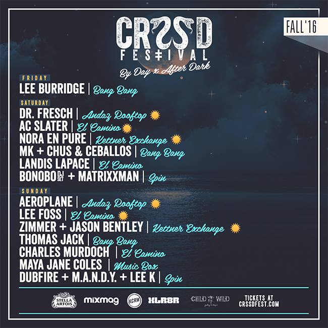 CRSSD Festival After Dark By Day Lineups 2016