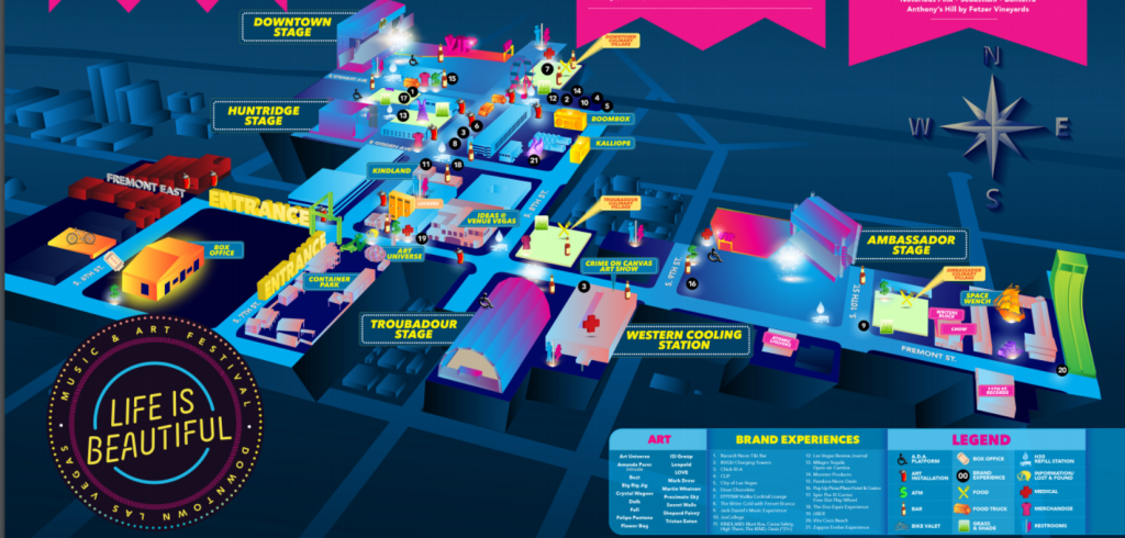 Life Is Beautiful 2016 Festival Map