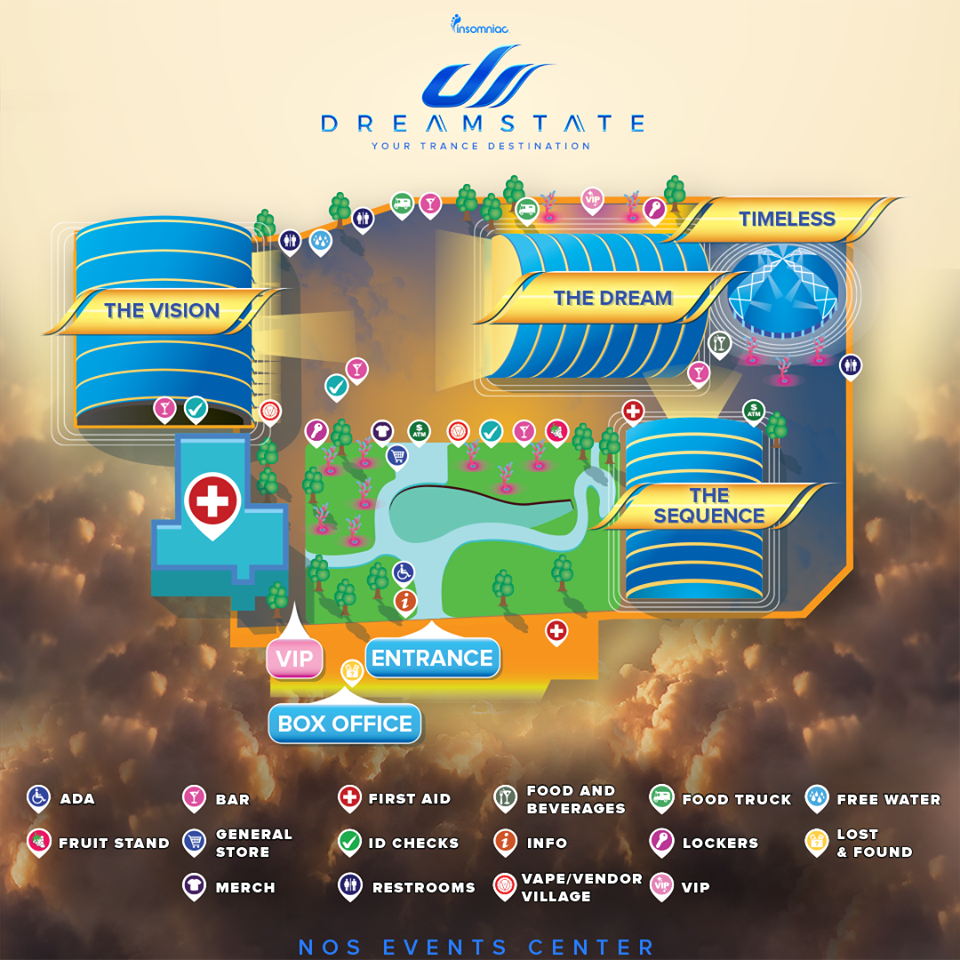 Dreamstate SoCal 2016 Festival Map