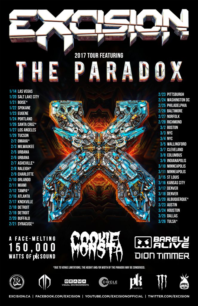 Excision Announces Return Of The Paradox Tour In 2017 | EDM Identity