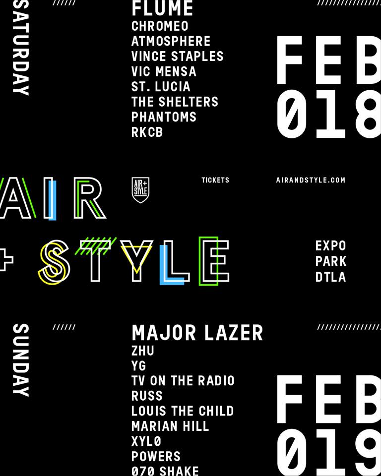 Air + Style LA 2017 Single Day Lineups