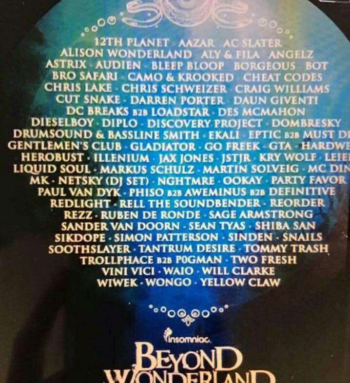 Beyond SoCal 2017 Leaked Lineup