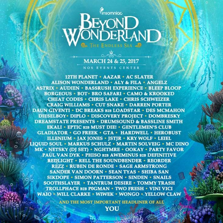 Beyond Wonderland SoCal 2017 Lineup