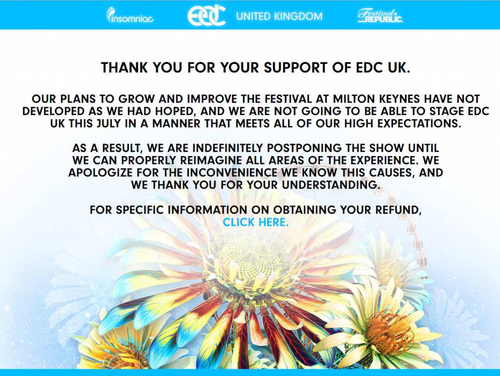 EDC UK Canceled