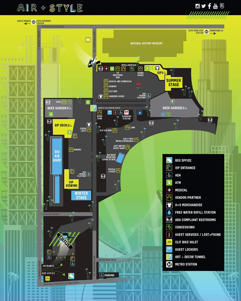 Air + Style LA 2017 Festival Map