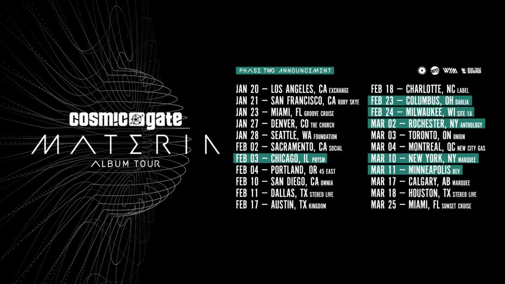 Cosmic Gate Materia Album Tour