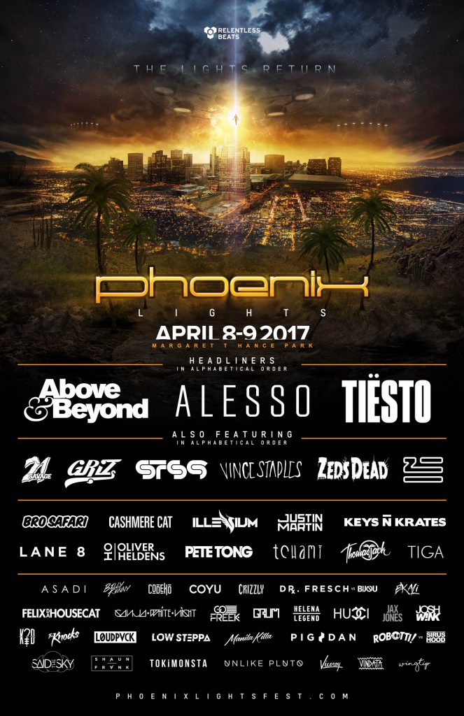 Phoenix Lights 2017 Full Lineup Announced! EDM Identity