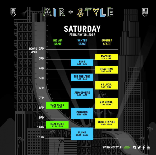 Air + Style LA 2017 Set Times Saturday