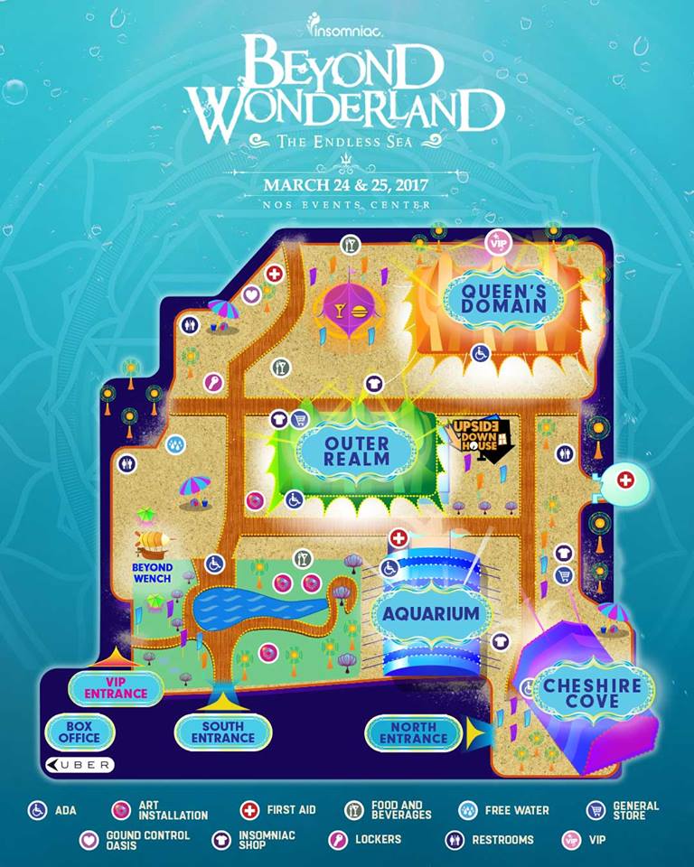 Beyond Wonderland SoCal 2017 Map