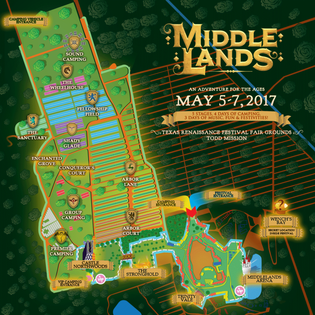 Middlelands 2017 Festival Map