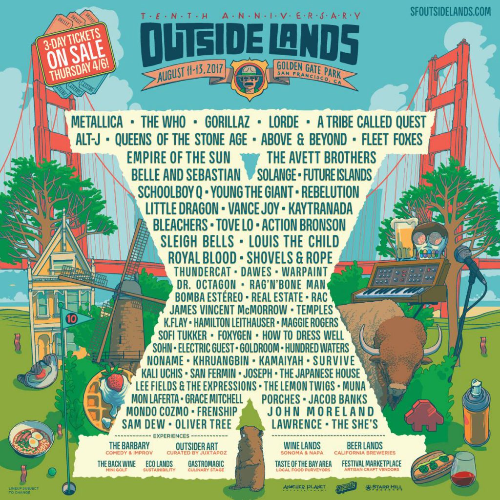 Outside Lands 2017 Lineup