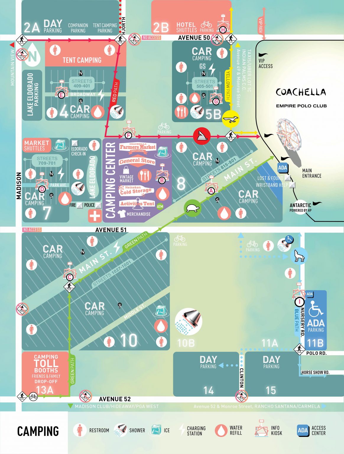 Coachella 2017 Camping Map EDM Identity