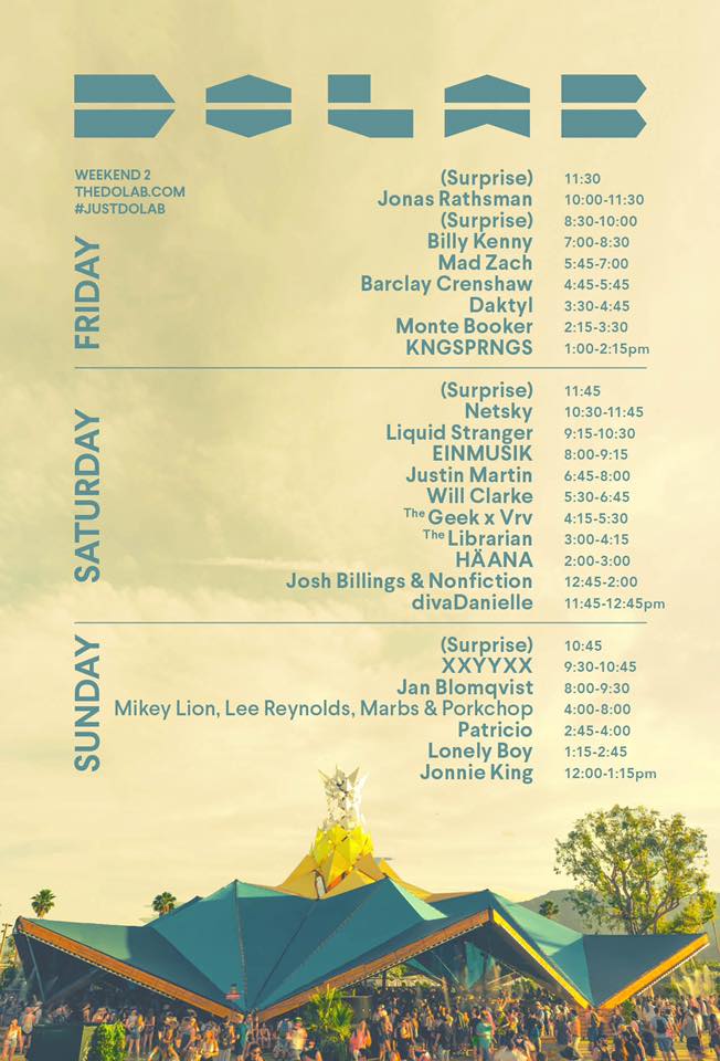 Coachella 2017 Wknd 2 Set Times - Do LaB