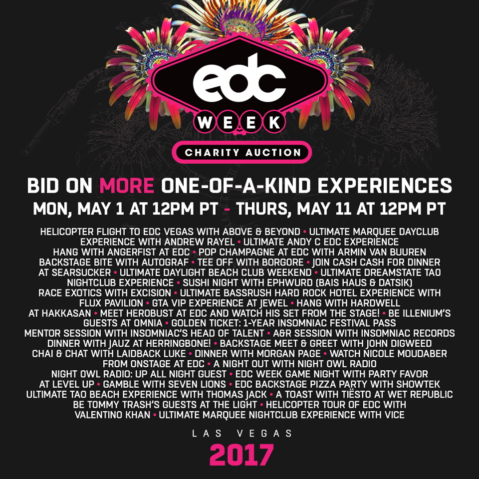 EDC Week Charity Auction 2017 Artist Packages