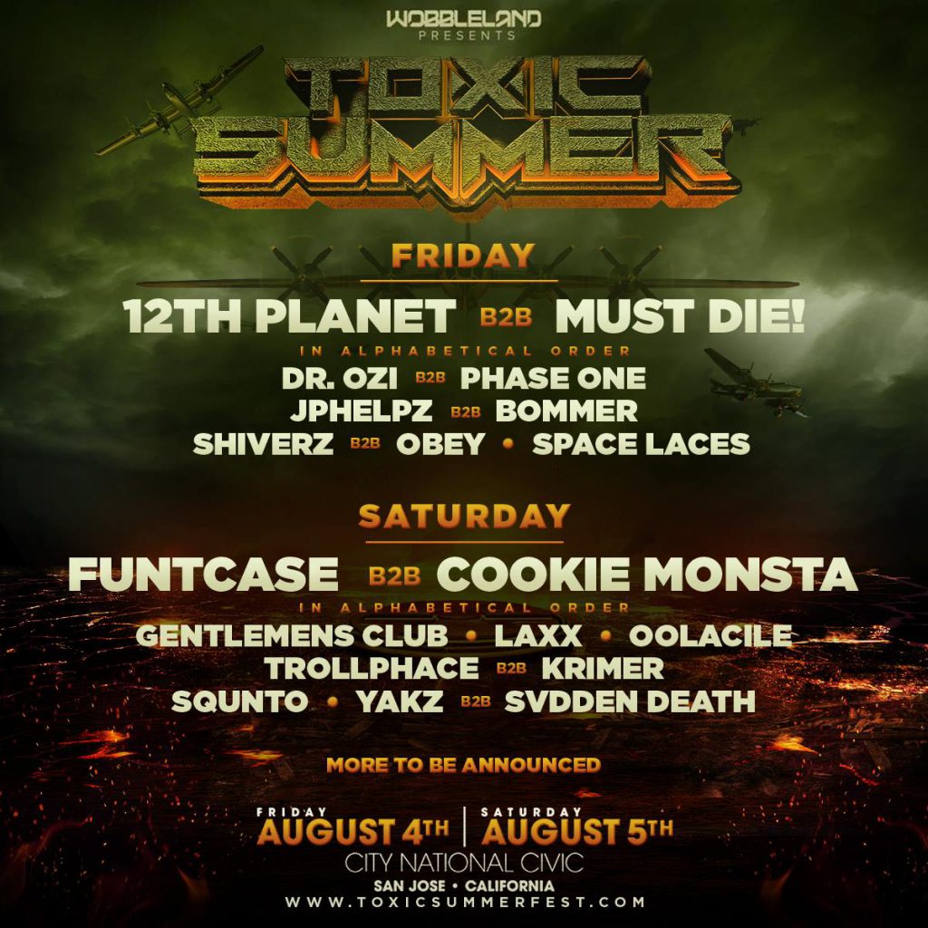 Toxic Summer 2017 Phase Two Lineup & Day Splits! EDM Identity