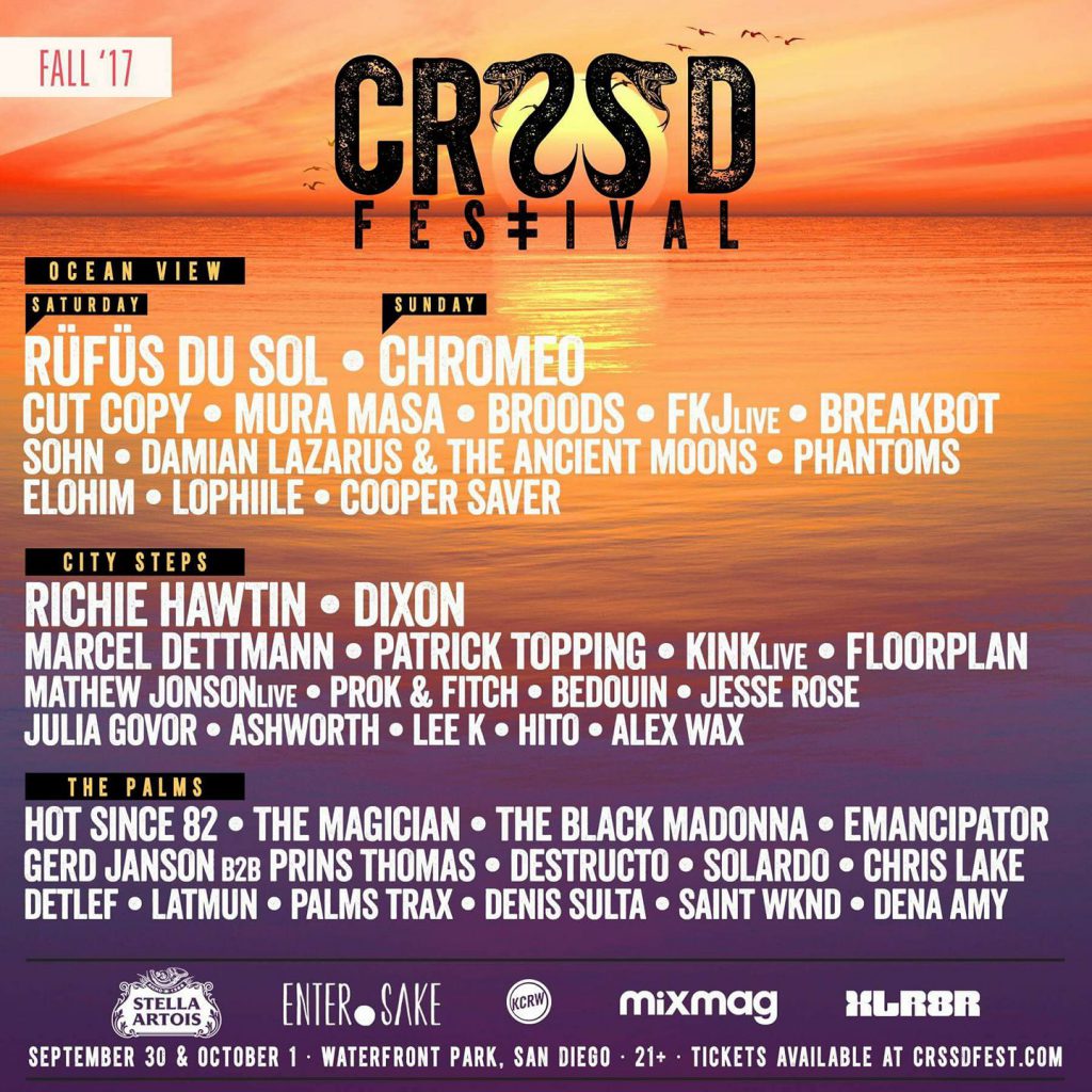 CRSSD Festival Fall 2017 Lineup