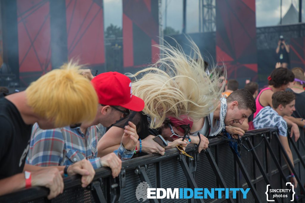 Headbangers wait hours on the rail at Ever After Music Festival