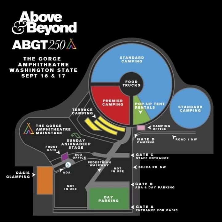 Above & Beyond Group Therapy 250 Event Map
