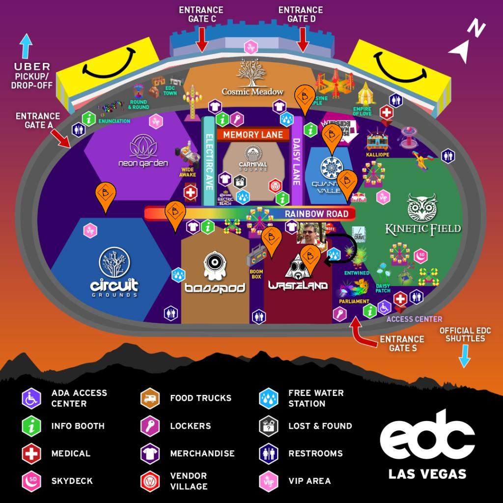 Buzz Pop Cocktails EDC 2017 Map