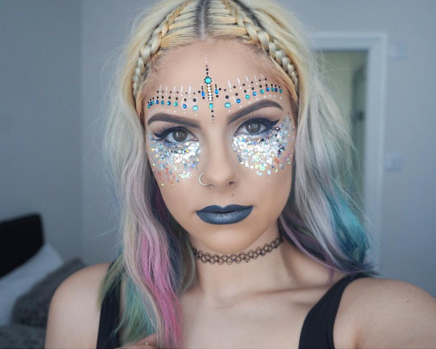 GLITTERY AF FACE GEM FESTIVAL MAKEUP TUTORIAL 