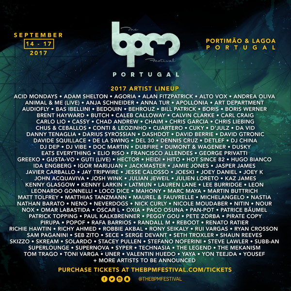 BPM Portugal 2017 Phase 2 Lineup