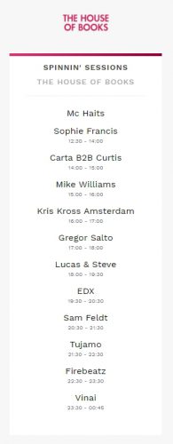 Tomorrowland Set Times Weekend 2 2017 Friday Spinnin' Sessions | The House of Books