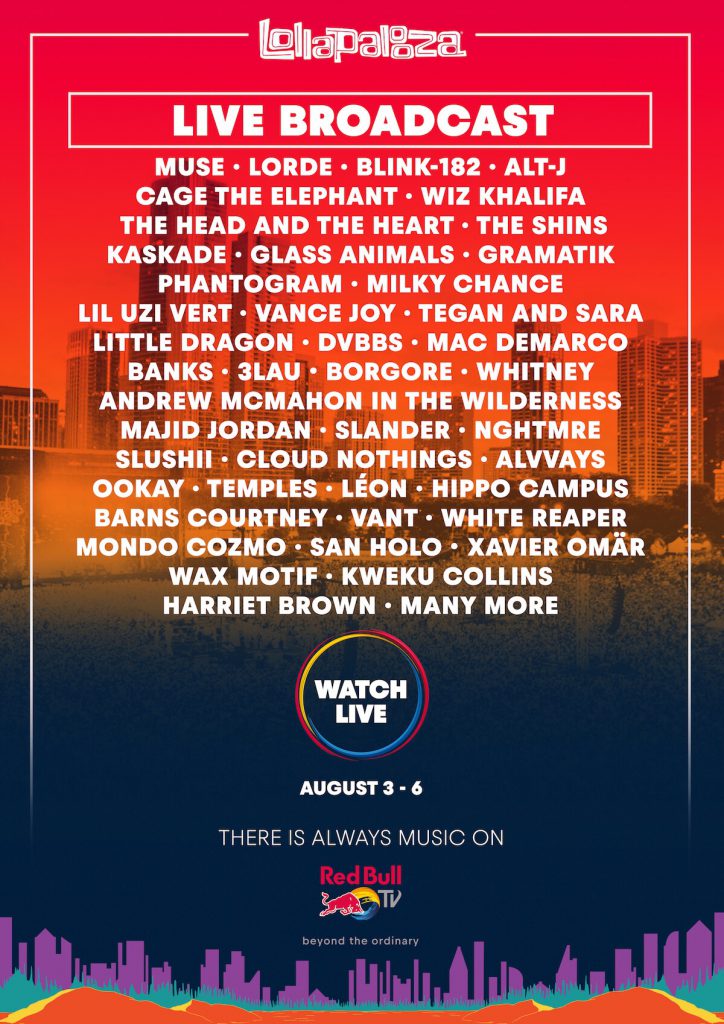 Lollapalooza 2017 Livestream Artists