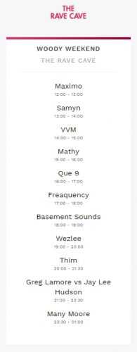 Tomorrowland Set Times Weekend 2 2017 Saturday Woody Weekend | The Rave Cave